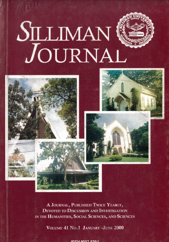 					View Vol. 41 No. 1 (2000): Silliman Journal
				