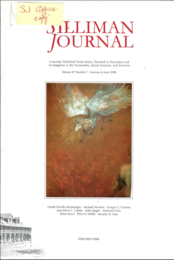 					View Vol. 47 No. 1 (2006): Silliman Journal
				